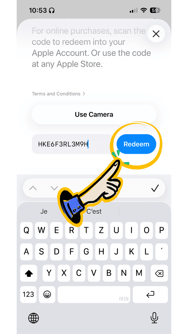 Entering license code manually